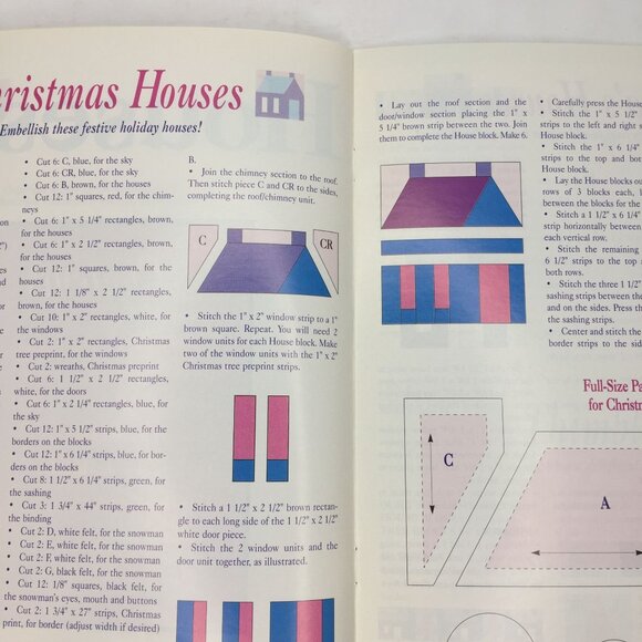 Vintage 1995 Chitra Publications Houses Mini Classics Quilt Pattern Design Book - Picture 3 of 9